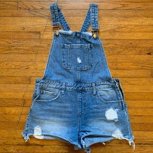 Denim Short Overalls